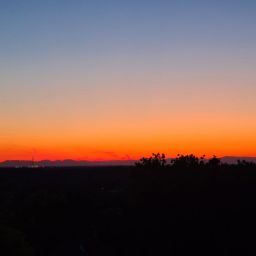 Sonnenuntergang von meinem Haus am Turmberg